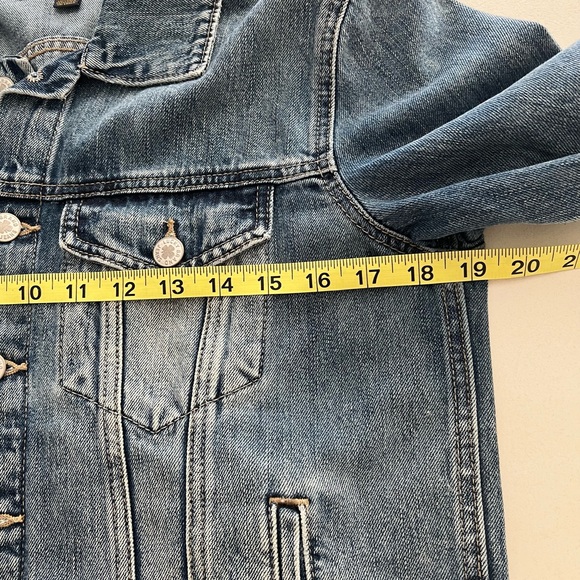 Lucky Brand The Tomboy Trucker Frayed Hem Denim Jacket Medium - Picture 5 of 8